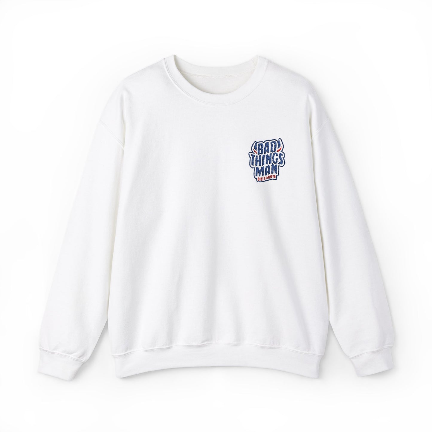 BAD THINGS MAN Embroidered Heavy Crewneck Sweatshirt